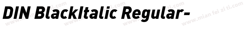 DIN BlackItalic Regular字体转换